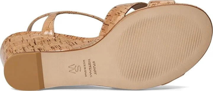 Stuart Weitzman Dayna Demi Wedge Women's Wedge Shoes Natural : 6 M, Leather - Image 3
