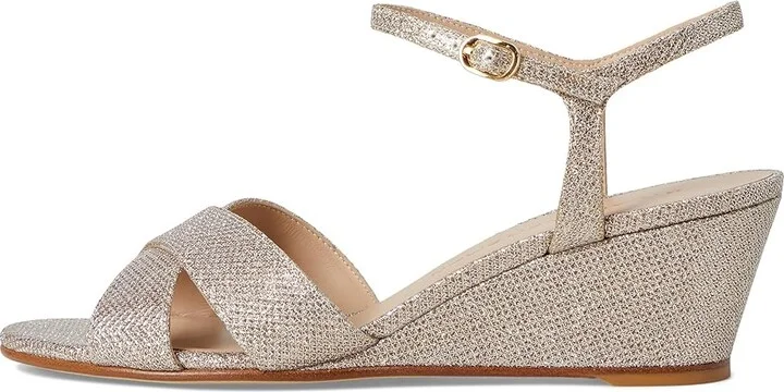 Stuart Weitzman Dayna Demi Wedge Women's Wedge Shoes Poudre : 6.5 M, Leather - Image 6