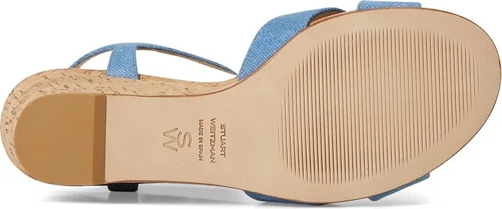 Stuart Weitzman Dayna Demi Wedge Women's Wedge Shoes Washed/Natural : 8 M, Leather - Image 3