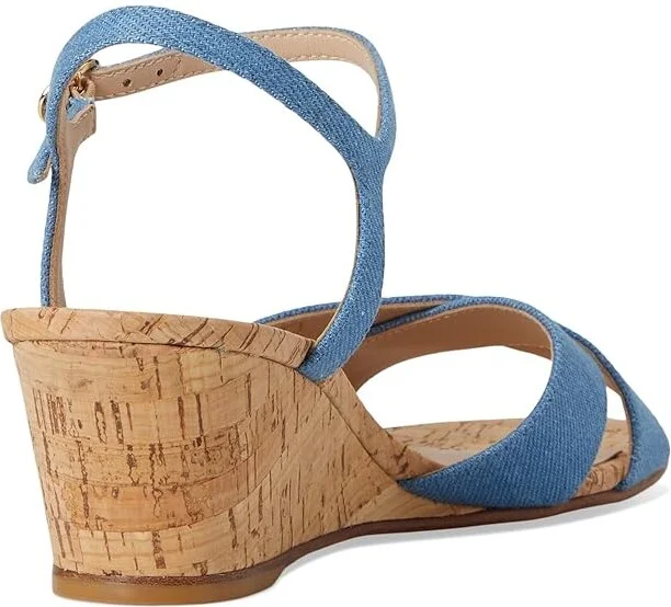 Stuart Weitzman Dayna Demi Wedge Women's Wedge Shoes Washed/Natural : 8 M, Leather - Image 4
