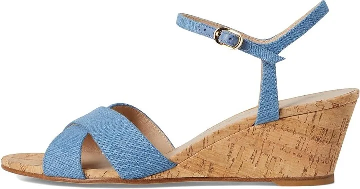 Stuart Weitzman Dayna Demi Wedge Women's Wedge Shoes Washed/Natural : 8 M, Leather - Image 6