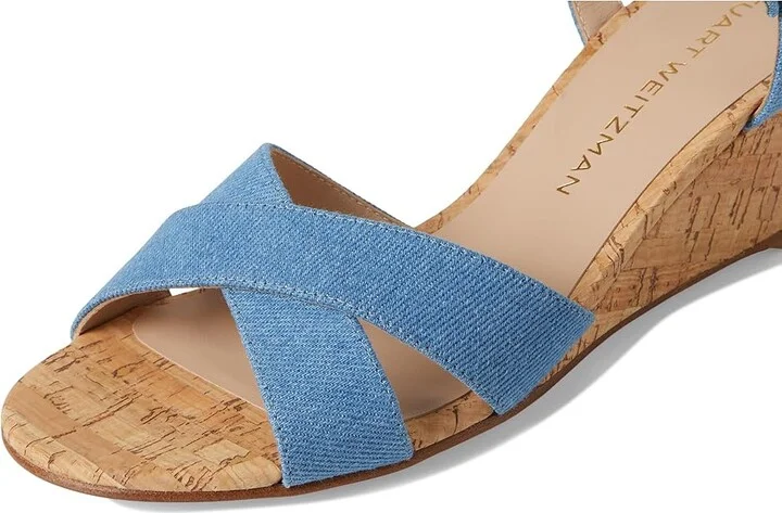 Stuart Weitzman Dayna Demi Wedge Women's Wedge Shoes Washed/Natural : 8 M, Leather - Image 7