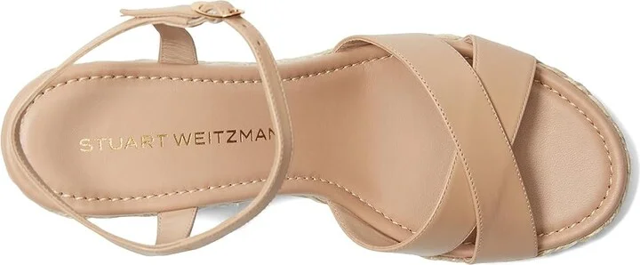 Stuart Weitzman Dayna Espadrille Wedge Women's Wedge Shoes Black/Natural : 7.5 M, Leather - Image 8