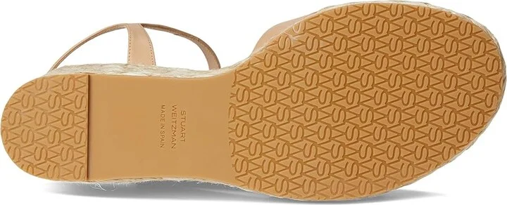 Stuart Weitzman Dayna Espadrille Wedge Women's Wedge Shoes Black/Natural : 7.5 M, Leather - Image 9