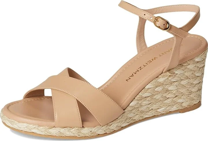 Stuart Weitzman Dayna Espadrille Wedge Women's Wedge Shoes Black/Natural : 7.5 M, Leather - Image 11
