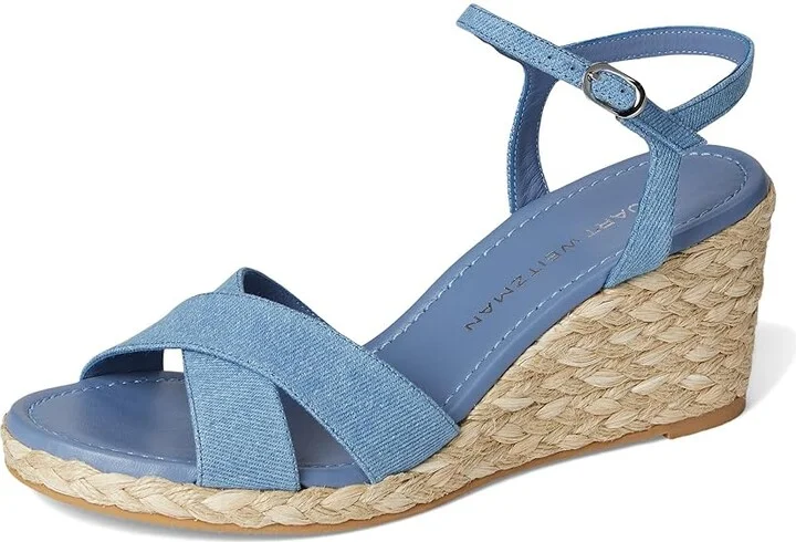 Stuart Weitzman Dayna Espadrille Wedge Women's Wedge Shoes Washed/Natural : 7.5 M, Leather - Image 5