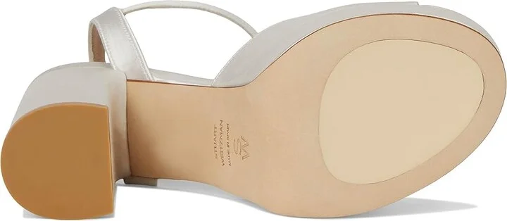 Stuart Weitzman Dayna Ii Platform Women's Sandals Cream : 10.5 M, Leather - Image 3