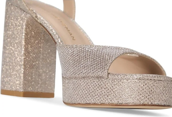 Stuart Weitzman Dayna Ii Platform Women's Sandals Poudre : 8.5 M, Leather - Image 7