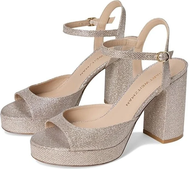 Stuart Weitzman Dayna Ii Platform Women's Sandals Poudre : 8.5 M, Leather