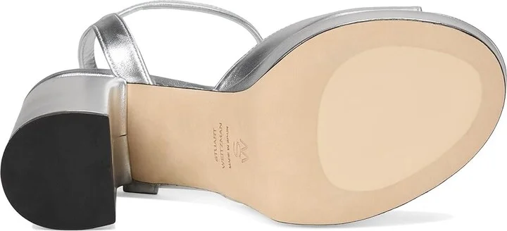 Stuart Weitzman Dayna Ii Platform Women's Sandals Silver : 12 M, Leather - Image 3