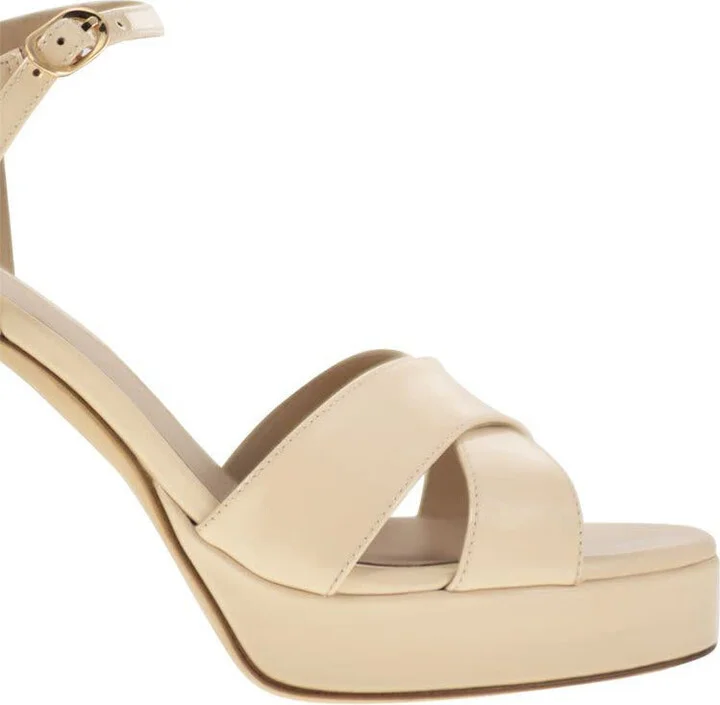 Stuart Weitzman Dayna - Leather Platform Sandal - Image 6