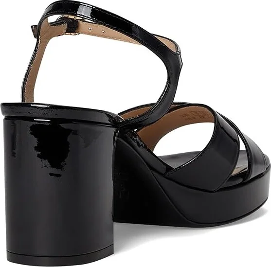 Stuart Weitzman Dayna Platform 80 Women's Wedge Shoes Black : 6.5 M, Leather - Image 4