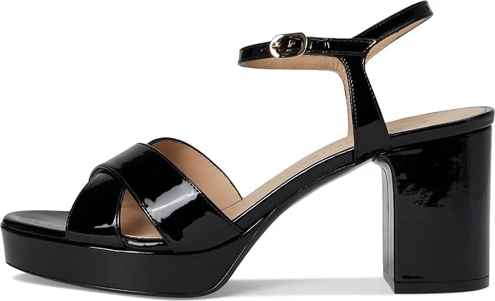 Stuart Weitzman Dayna Platform 80 Women's Wedge Shoes Black : 6.5 M, Leather - Image 6
