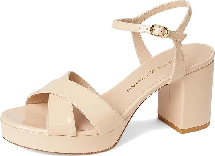Stuart Weitzman Dayna Platform 80 Women's Wedge Shoes Black : 6.5 M, Leather - Image 11