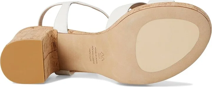Stuart Weitzman Dayna Platform 80 Women's Wedge Shoes Cream : 11 M, Leather - Image 3