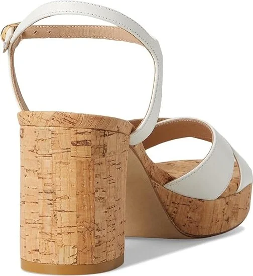 Stuart Weitzman Dayna Platform 80 Women's Wedge Shoes Cream : 11 M, Leather - Image 4