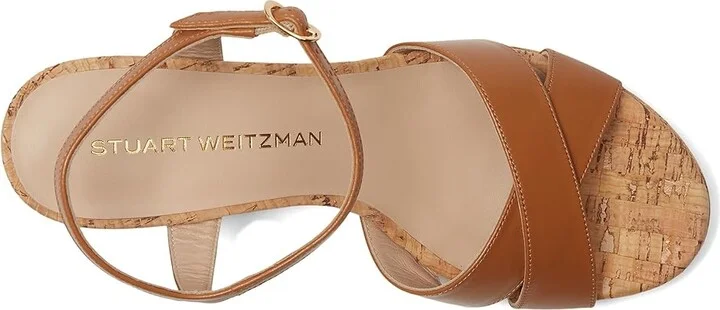 Stuart Weitzman Dayna Platform 80 Women's Wedge Shoes Cream : 11 M, Leather - Image 8