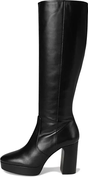 Stuart Weitzman Dayna Platform Boot High Women's Heels Black : 9 M, Leather - Image 6