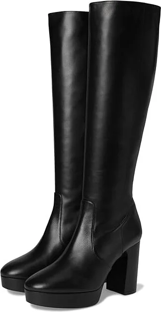 Stuart Weitzman Dayna Platform Boot High Women's Heels Black : 9 M, Leather