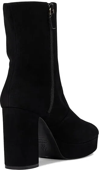 Stuart Weitzman Dayna Platform Bootie High Women's Heels Black : 10.5 M, Leather - Image 4