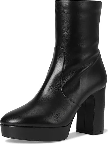 Stuart Weitzman Dayna Platform Bootie High Women's Heels Black 2 : 8.5 M, Leather - Image 5