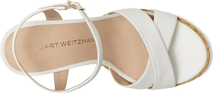Stuart Weitzman Dayna Platform Sandal Women's Sandals Cream/Natural : 10.5 M, Leather - Image 2