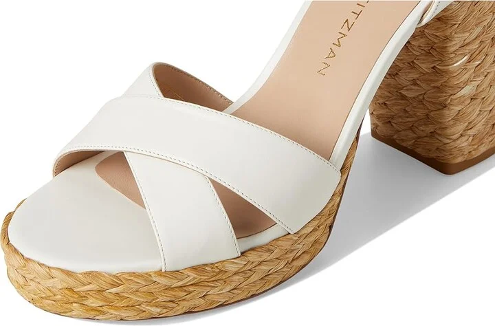 Stuart Weitzman Dayna Platform Sandal Women's Sandals Cream/Natural : 10.5 M, Leather - Image 7