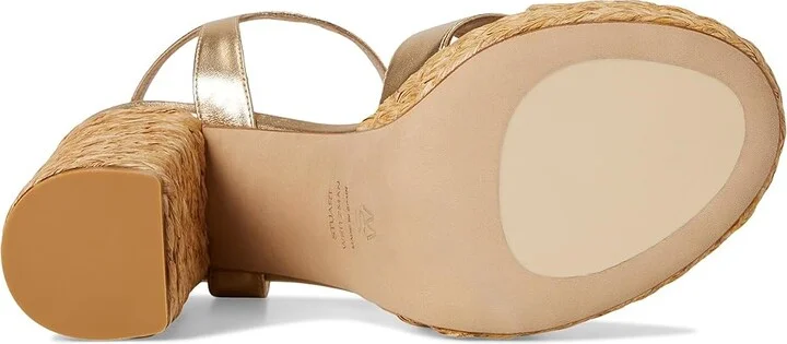 Stuart Weitzman Dayna Platform Sandal Women's Sandals Golden/Natural : 10.5 M, Leather - Image 3