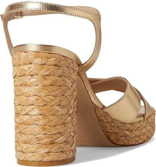 Stuart Weitzman Dayna Platform Sandal Women's Sandals Golden/Natural : 10.5 M, Leather - Image 4