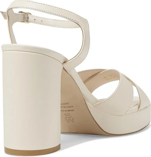 Stuart Weitzman Dayna Platform Sandal Women's Sandals Seashell : 9.5 M, Leather - Image 4