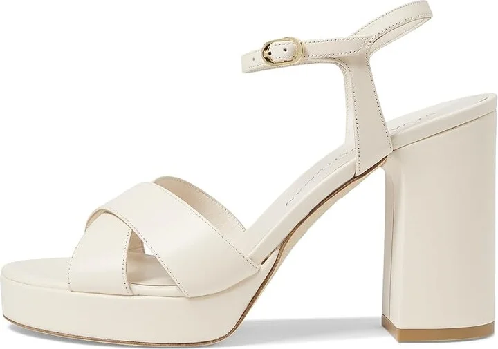 Stuart Weitzman Dayna Platform Sandal Women's Sandals Seashell : 9.5 M, Leather - Image 5