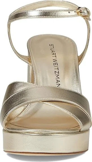Stuart Weitzman Dayna Platform Sandal Women's Sandals Silver : 6 M, Leather - Image 6