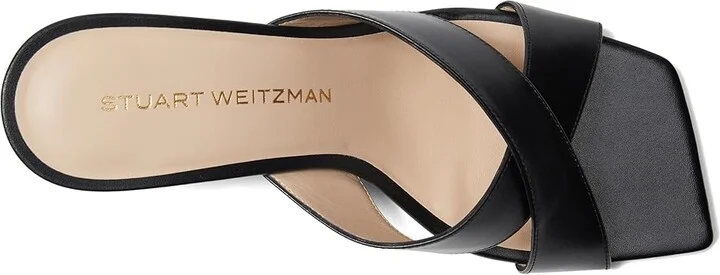 Stuart Weitzman Dayna Slide 75 Women's Wedge Shoes Black : 8.5 M, Leather - Image 2