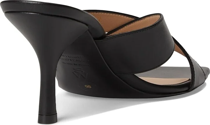 Stuart Weitzman Dayna Slide 75 Women's Wedge Shoes Black : 8.5 M, Leather - Image 4