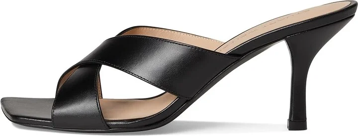 Stuart Weitzman Dayna Slide 75 Women's Wedge Shoes Black : 8.5 M, Leather - Image 6