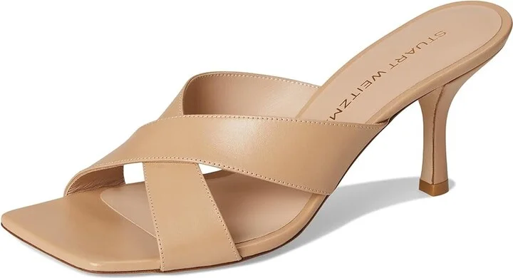 Stuart Weitzman Dayna Slide 75 Women's Wedge Shoes Black : 8.5 M, Leather - Image 11