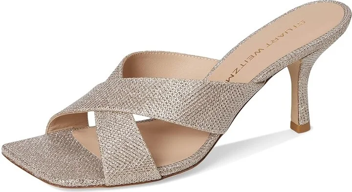 Stuart Weitzman Dayna Slide 75 Women's Wedge Shoes Poudre : 5 M, Leather - Image 5