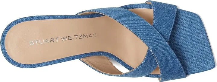Stuart Weitzman Dayna Slide 75 Women's Wedge Shoes Washed : 9 M, Leather - Image 2