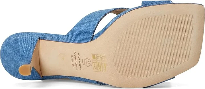 Stuart Weitzman Dayna Slide 75 Women's Wedge Shoes Washed : 9 M, Leather - Image 3