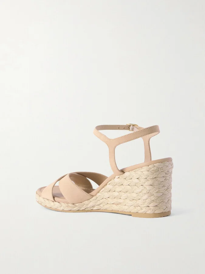 Stuart Weitzman - Dayna Suede Espadrille Wedge Sandals - Neutrals - Image 3