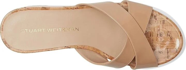 Stuart Weitzman Dayna Wedge Slide Women's Wedge Shoes Black : 7.5 M, Leather - Image 8