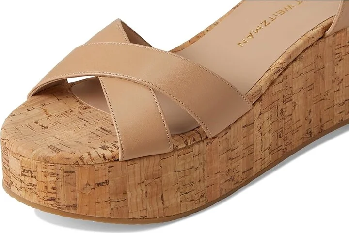 Stuart Weitzman Dayna Wedge Women's Wedge Shoes Adobe : 10 M, Leather - Image 7