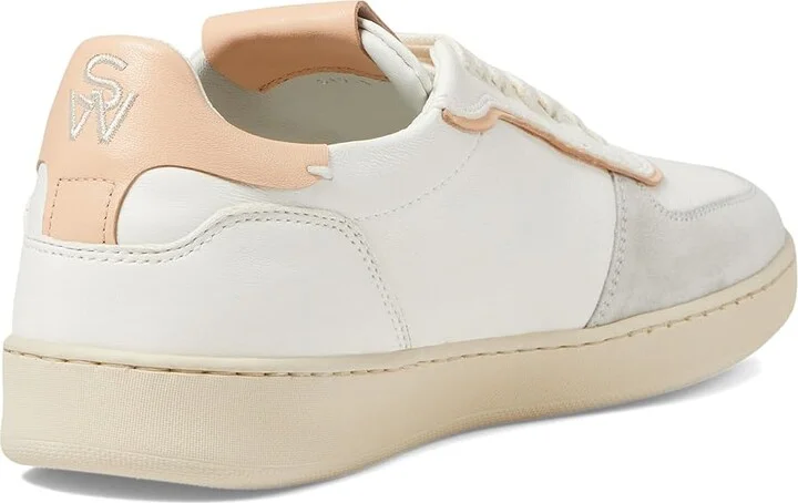 Stuart Weitzman Derby Women's Lace Up Cap Toe Shoes Light Grey/White/Pink : 7 M, Suede - Image 4