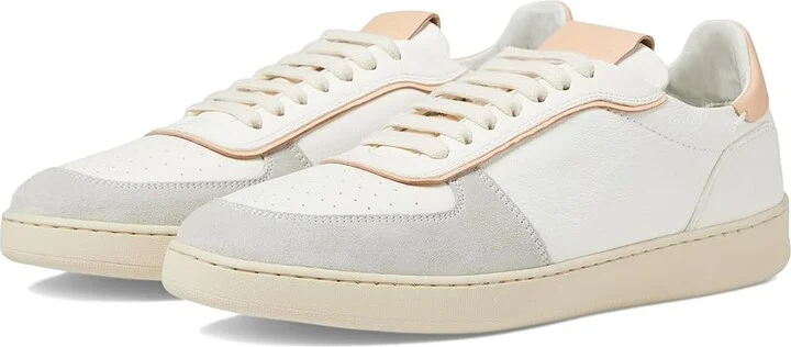 Stuart Weitzman Derby Women's Lace Up Cap Toe Shoes Light Grey/White/Pink : 7 M, Suede