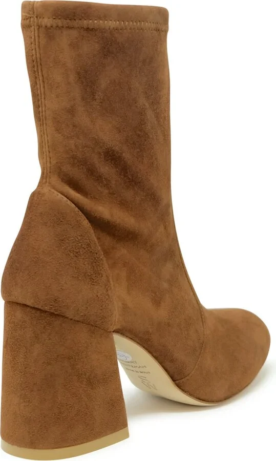 Stuart Weitzman E Suede Flareblock 85 Stretch Bootie - Image 3