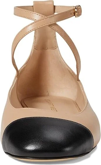 Stuart Weitzman Eden Strap Flat Women's Flat Shoes Adobe/Black : 11 M, Leather/Rubber - Image 2