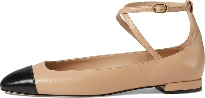 Stuart Weitzman Eden Strap Flat Women's Flat Shoes Adobe/Black : 11 M, Leather/Rubber - Image 5