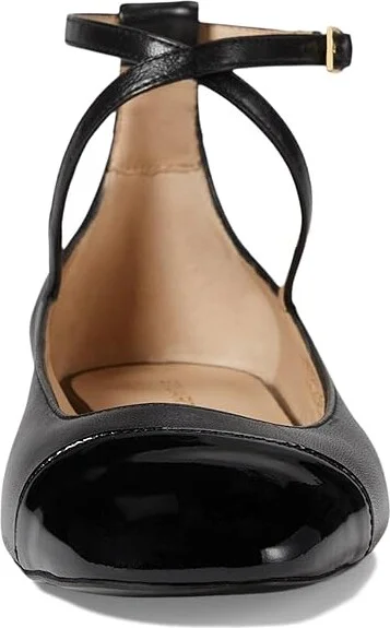 Stuart Weitzman Eden Strap Flat Women's Flat Shoes Black : 7 M, Leather/Rubber - Image 2