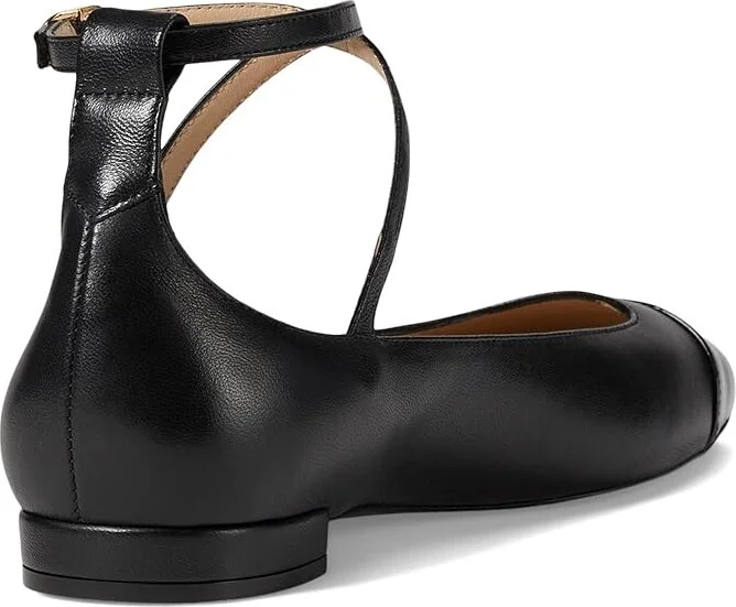 Stuart Weitzman Eden Strap Flat Women's Flat Shoes Black : 7 M, Leather/Rubber - Image 4