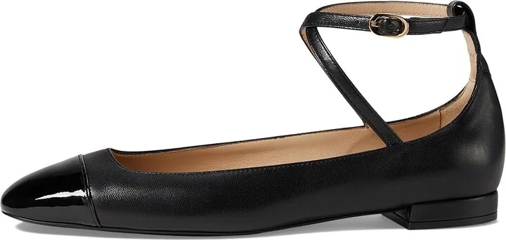 Stuart Weitzman Eden Strap Flat Women's Flat Shoes Black : 7 M, Leather/Rubber - Image 5
